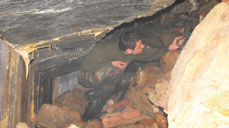 Tomáš Petráň v podzemních prostorách na Františkově, z archivu Tomáše Petráně Tomáš Petráň v podzemních prostorách na Františkově, z archivu Tomáše Petráně
