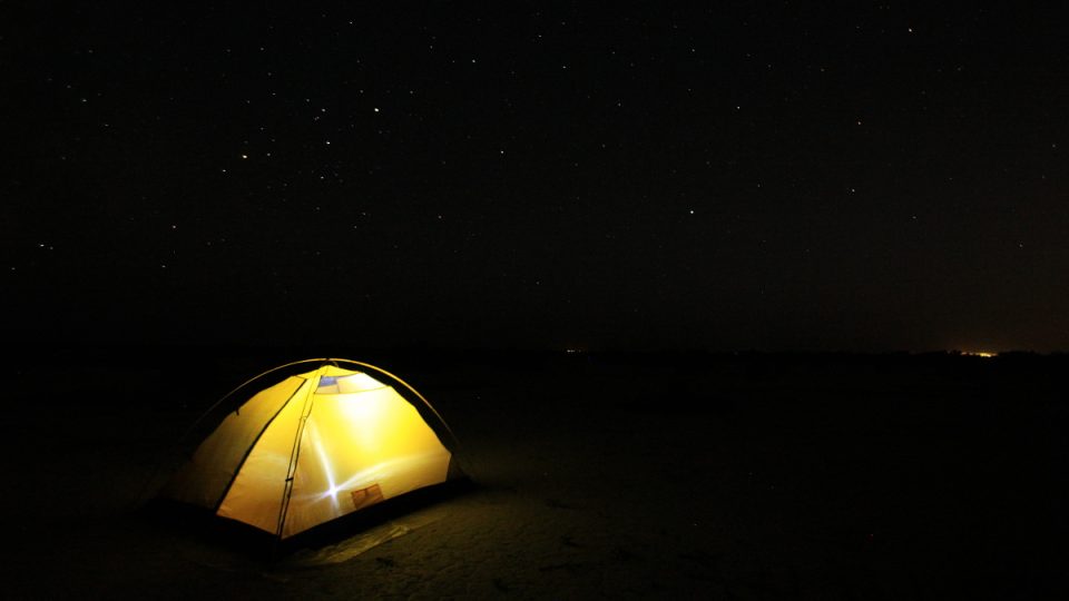 Kazachstán - noc v poušti