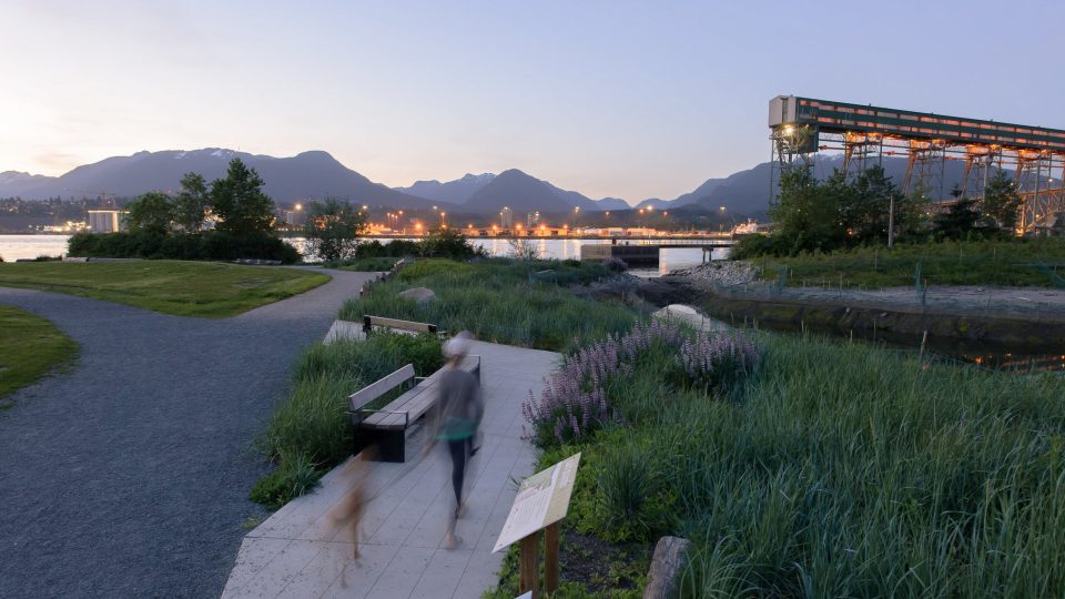 Obnova slaniska na pobřeží u Vancouveru, dle projektu Connect Landscape Architecture