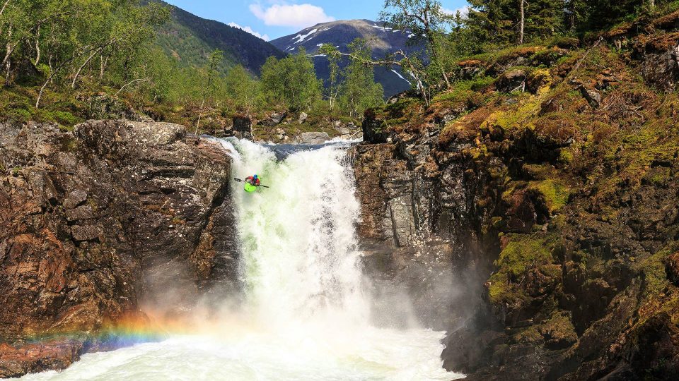 Můj oblíbený vodopád na řece Jordalselvi, Norsko