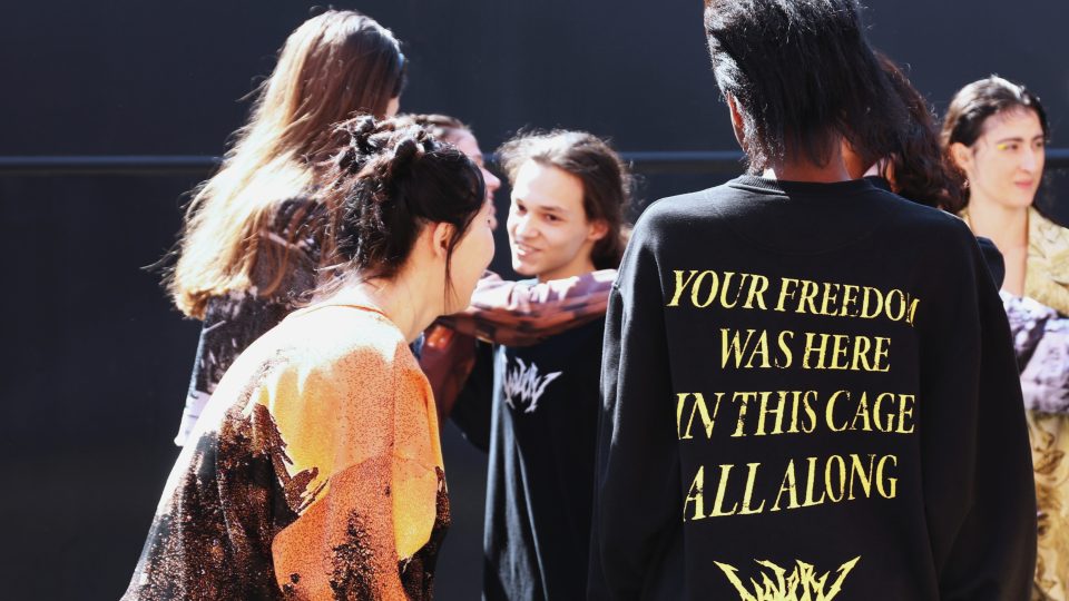 Backstage Valery by David Nikolov během Mercedes-Benz Prague Fashion Weeku