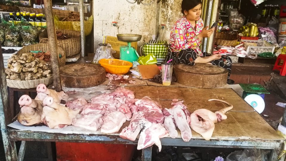 Kambodža - trh v Siem Reap