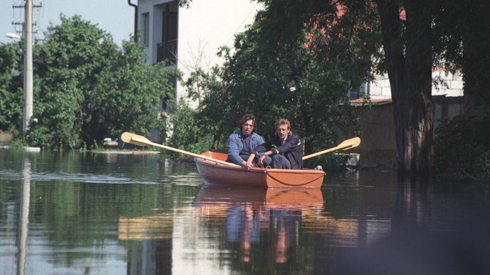 Záplavy v Ostrožské Nové Vsi na Moravě v roce 1997