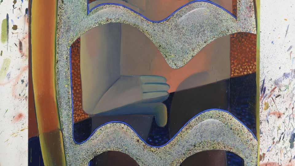 Pavla Malinová: Piňdousmrsk, 120x170cm, kombinovaná technika na plátně, 2018