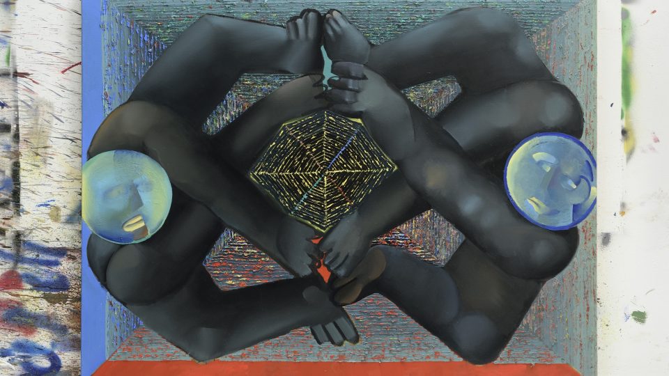 Pavla Malinová: Pavučina, 160x125 cm, olej na plátně, 2018
