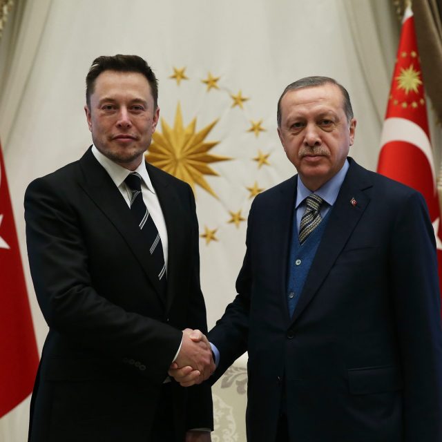 Elon Musk a Recep Tayyip Erdoğan v roce 2017 | foto: Profimedia