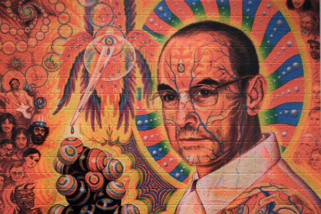 Stylizovaný portrét švýcarského chemika Alberta Hofmanna,  objevitele LSD | foto: Profimedia