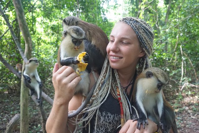 Opičky v posvátném lese | foto: Alena Machálková