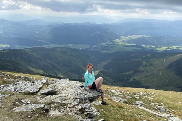 Lenka Krákorová při přechodu Velké Fatry a Nízkých Tater | foto: Lenka Krákorová